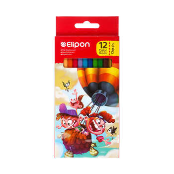 مداد رنگی 12 رنگ الیپون کد 8121210